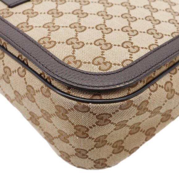 Gucci  GG Flap Large Monogram Canvas Messenger Bag Beige 449171 - Picture 8 of 16
